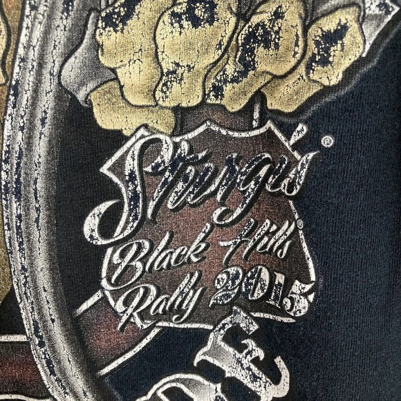 Sturgis Men's 75th Anniversary Motorcycle Rally Shirt Black Hills XL Clown 2015 - Picture 9 of 10